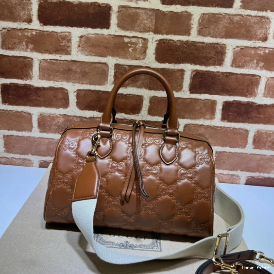 Hyper Peter leather matelassé GUCCI handle GG bag top 0821